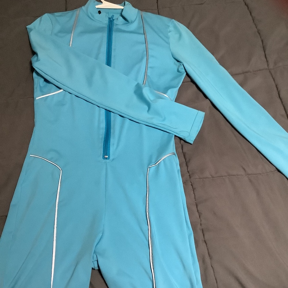 Blue jumpsuit